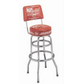 Back Double Ring Bar Stool w/ Seat Logo